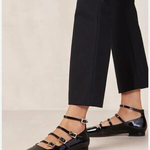 ALOHAS, Luke multi-strap ballerina shoes Black Patent Leather Flats - Worn once